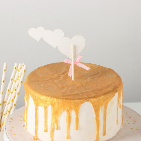 Набор топперов для торта «Сердечки»