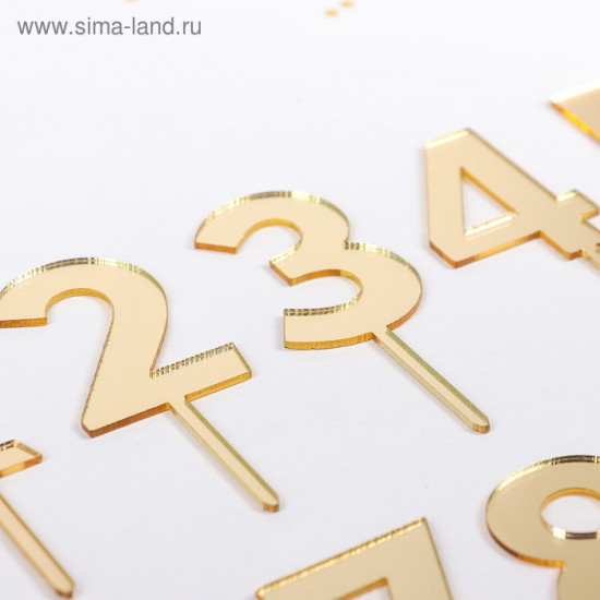 Набор топперов для торта Доляна «Цифры»