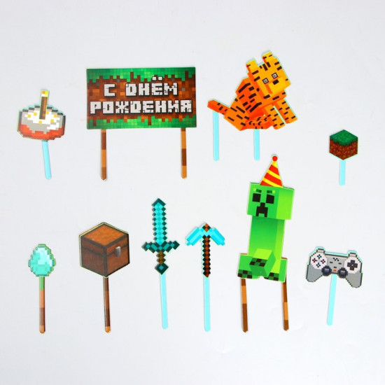 Топпер для торта «С Днём Рождения»