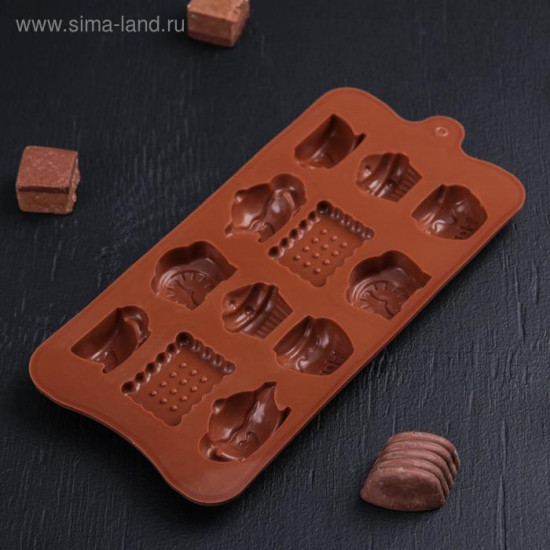 Форма силиконовая для украшений «Чаепитие»