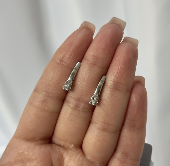 Серьги из серебра с бриллиантами