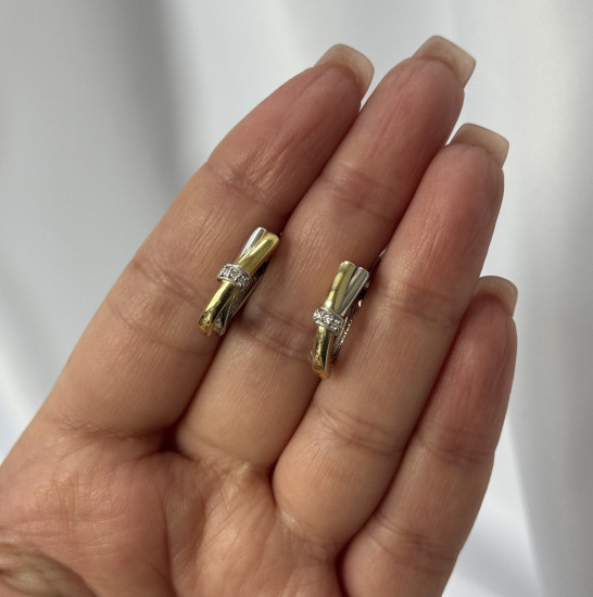 Серьги из серебра с бриллиантами