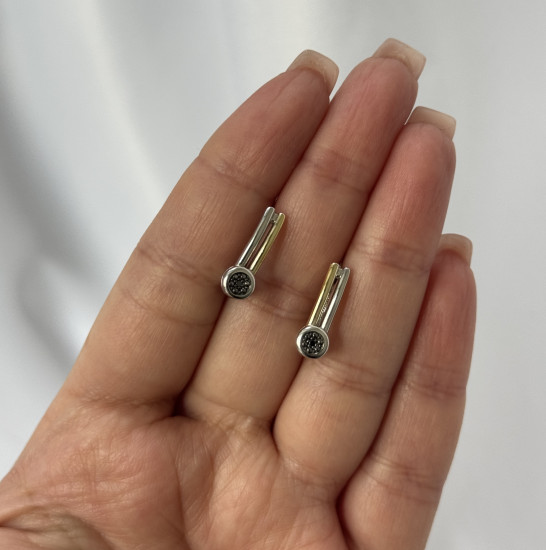 Серьги из серебра с бриллиантами