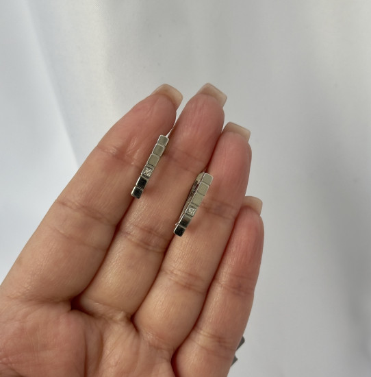 Серьги из серебра с бриллиантами