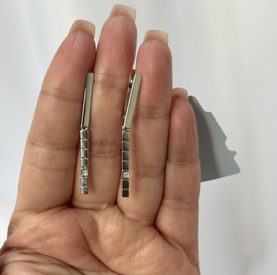 Серьги из серебра с бриллиантами