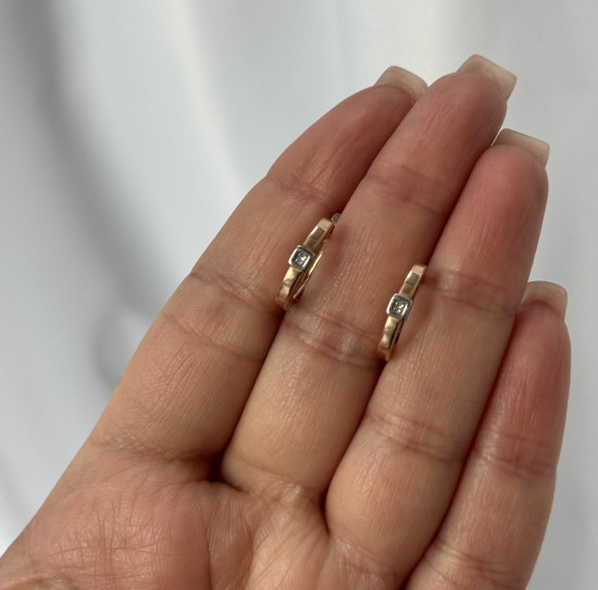 Серьги из серебра с бриллиантами