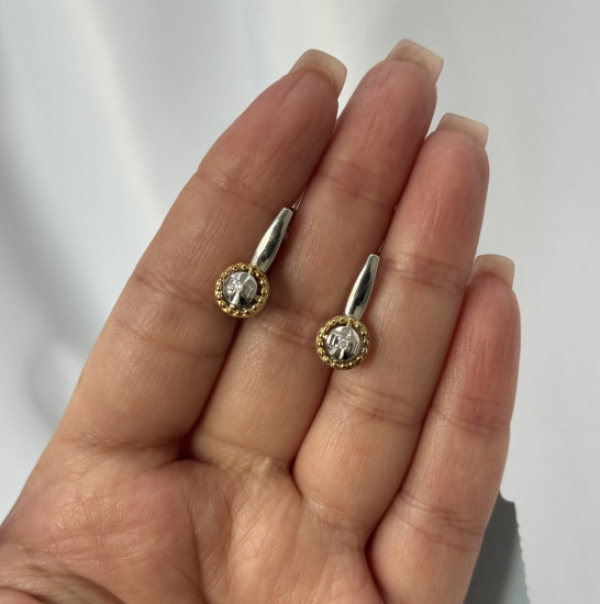 Серьги из серебра с бриллиантами