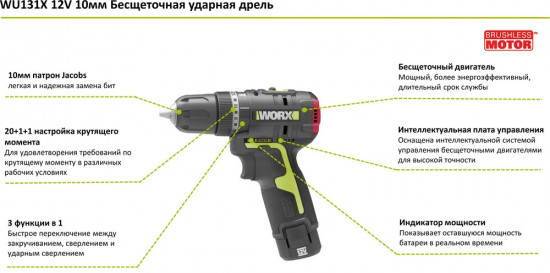 Дрель-шуруповерт ударная Professional