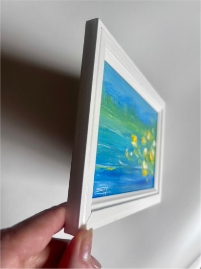 Картина-миниатюра маслом в раме «Мелодия лета»