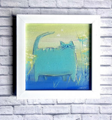 Картина маслом ручной работы «Бирюзовое счастье» - Фото 5