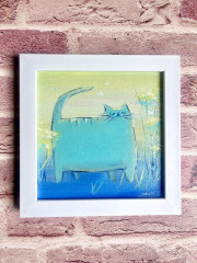 Картина маслом ручной работы «Бирюзовое счастье» - Фото 4