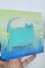 Картина маслом ручной работы «Бирюзовое счастье» - Фото 1