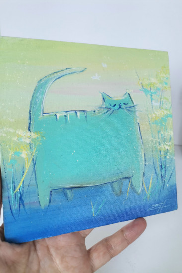 Картина маслом ручной работы «Бирюзовое счастье»