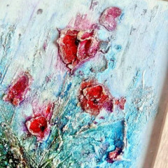 Фактурная авторская картина «Весенние сны» - Фото 3