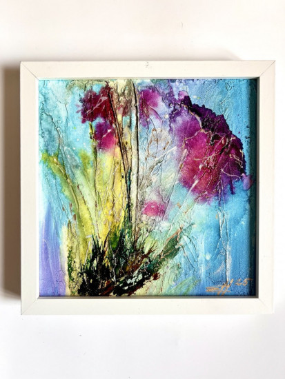 Авторская фактурная картина «На солнечной стороне»