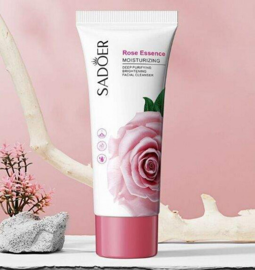 Очищающая пенка для лица с экстрактом розы