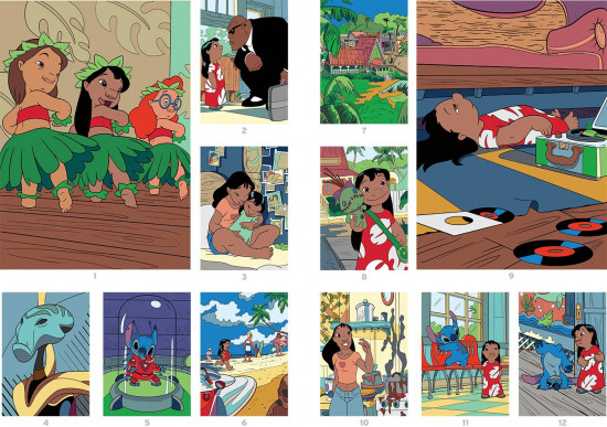 Раскраска «Hachette Coloriages mystères — Coloriages au numéro — Stitch»