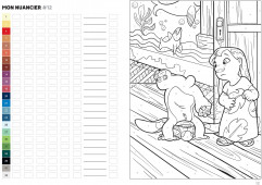 Раскраска «Hachette Coloriages mystères — Coloriages au numéro — Stitch» - Фото 4