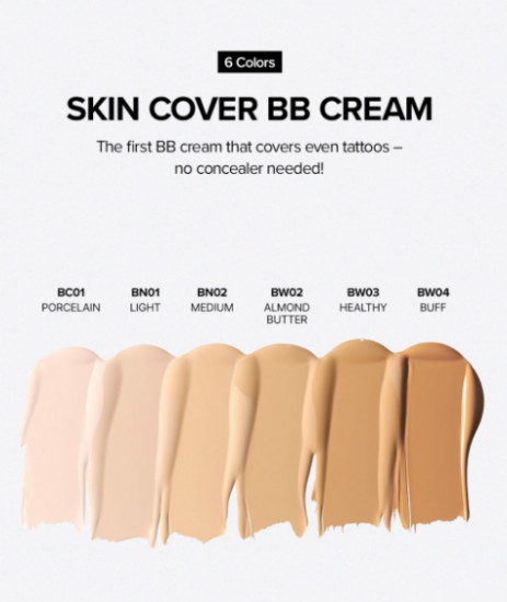 BB-крем для светлой кожи «Skin Cover BB Cream», оттенок BC01 Porcelain