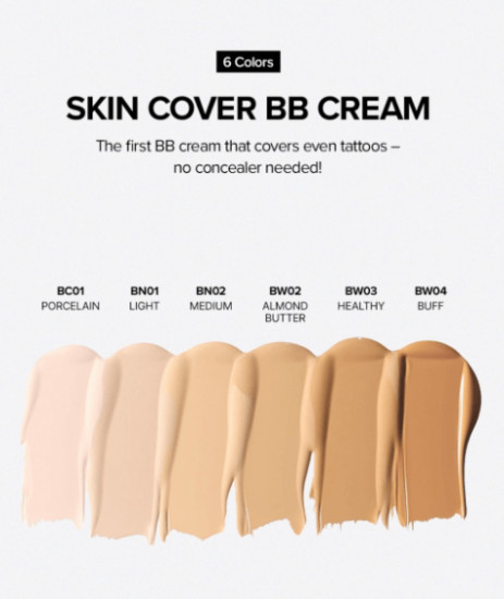 Маскирующий тональный BB-крем «Skin Cover BB Cream» SPF 50+, оттенок BN02 Medium
