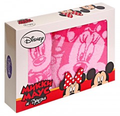 Комплект полотенец махровых пестротканых "Minnie Love" (Cleanelly, 50х90 и 70х130) - Фото 3