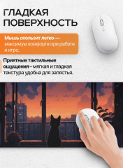 Коврик для мыши и клавиатуры «Кот на подоконнике» - Фото 4