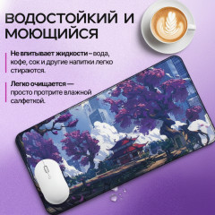 Коврик для мыши и клавиатуры «Городская сакура» - Фото 3