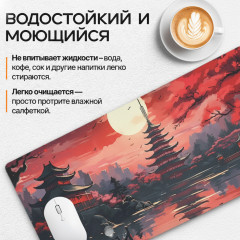 Коврик для мыши и клавиатуры «Ночная сакура» - Фото 3