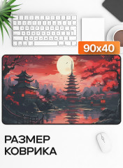 Коврик для мыши и клавиатуры «Ночная сакура» - Фото 5