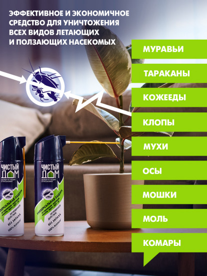 Аэрозоль для уничтожения насекомых «Супер»