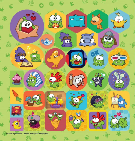 Набор наклеек «Ам Ням. Накорми монстрика»