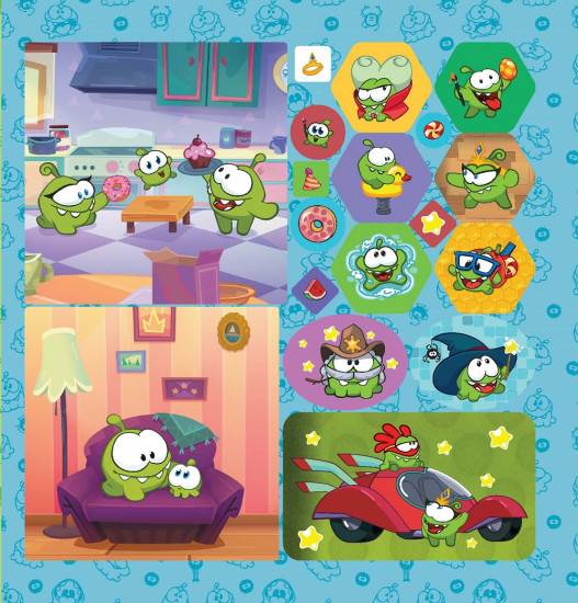 Набор наклеек «Ам Ням. Накорми монстрика»