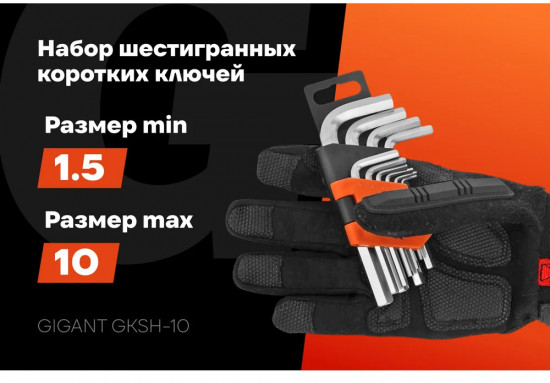Набор ключей шестигранных GKSH-10