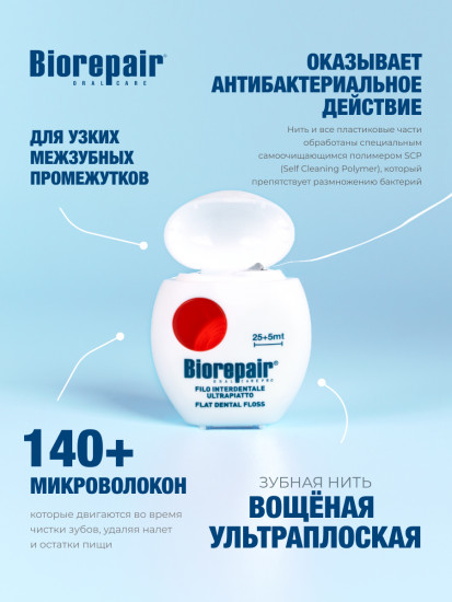 Зубная нить Filo Cerato Ultrapiatto ультра-плоская без воска