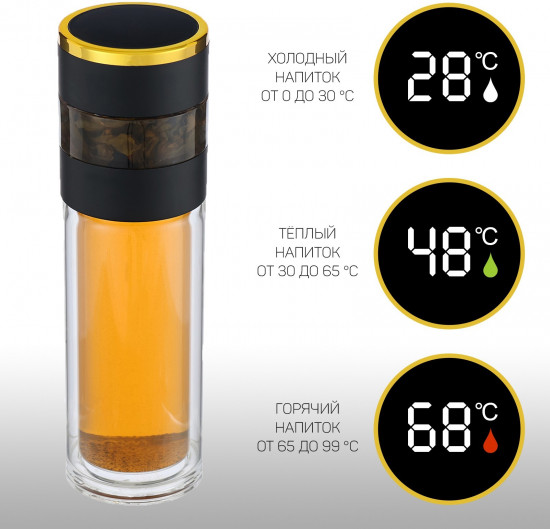 Термос-заварник  с термометром
