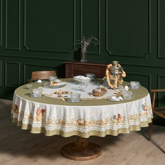 Скатерть круглая «Золотая курочка»