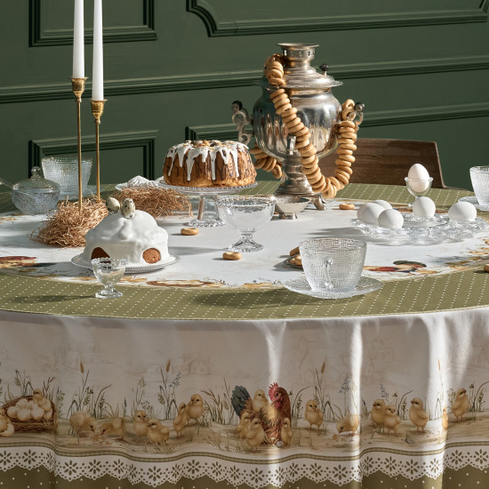 Скатерть круглая «Золотая курочка»