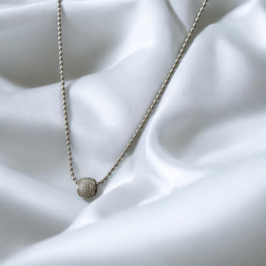 Колье из серебра с фианитами