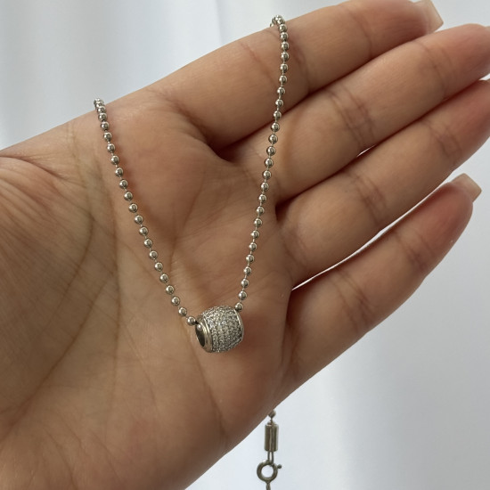 Колье из серебра с фианитами