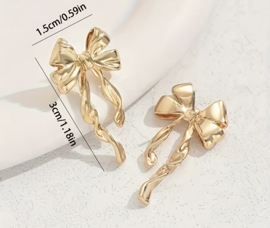 Серьги «Золотой бант»