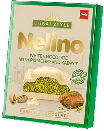 Шоколад белый дубайский Dubai style «Фисташка и кадаиф»