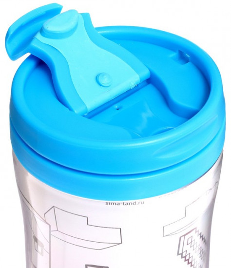 Термостакан с вставкой-раскраской с карандашами «Пиксельный мир»