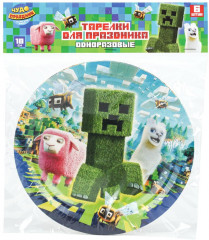 Набор тарелок бумажных «Пиксельные персонажи» - Фото 1