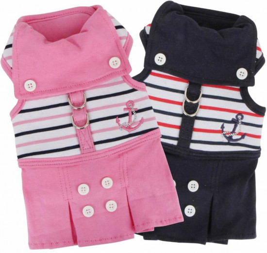 Платье-шлейка для собак «Морячок»