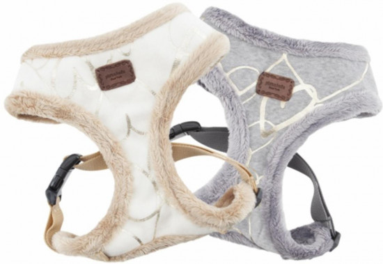 Регулируемая шлейка для собак с отделкой из искусственного меха
