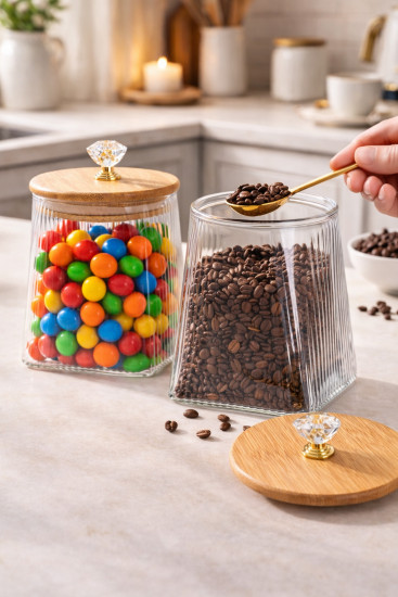 Баночка для сыпучих продуктов с крышкой