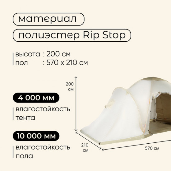 Палатка туристическая 6-местная «Enisey Cool 6»