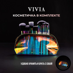 Набор кистей для макияжа с косметичкой «Paris» - Фото 4