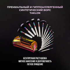 Набор кистей для макияжа с косметичкой «Paris» - Фото 3