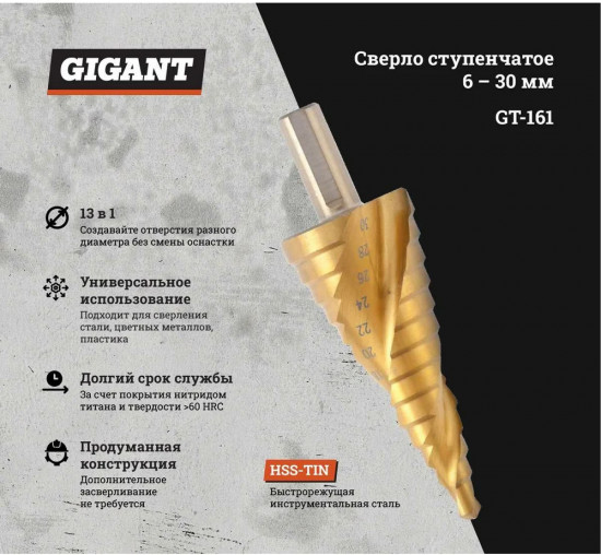 Сверло ступенчатое